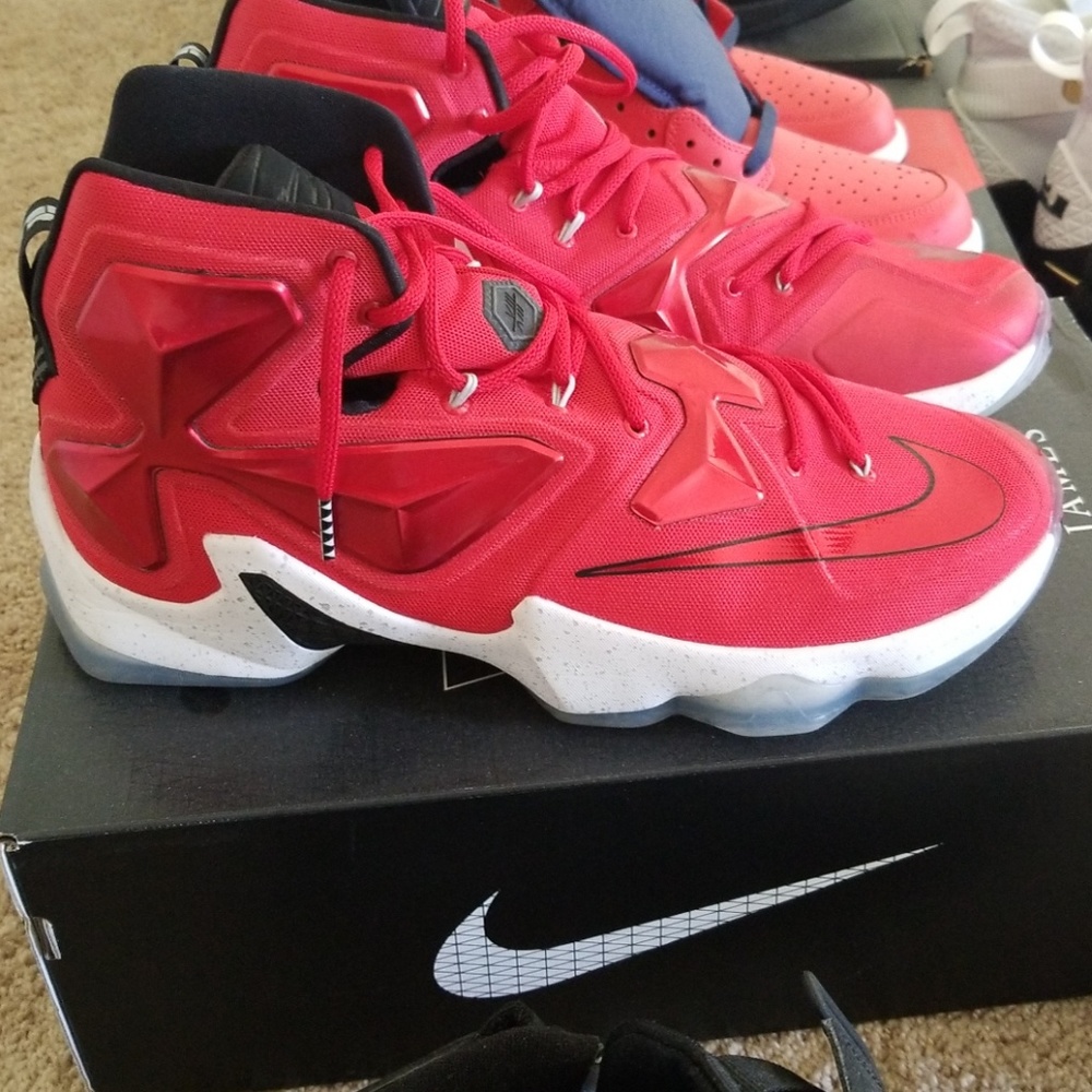 Size 13 Lebron XIII Red/White